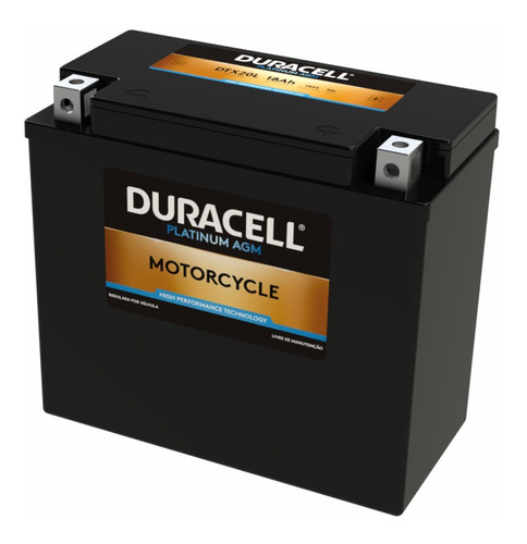 Bateria Moto Duracell 18ah Dtx20l Gel Agm