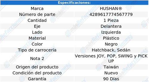 Manija Int Del Izq Chevy Joy 1994 1995 1996 1997 1998 1999 Foto 2