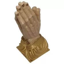 Mãos Orando Rezando Gratidão Escultura Decoração Vintage