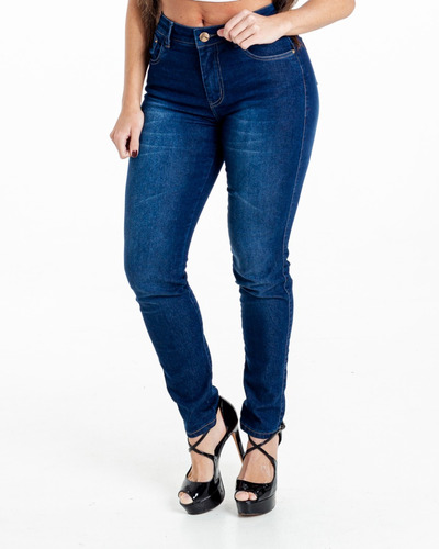 Calça Jeans Feminina  Cintura Alta Skinny  Melhor Preço