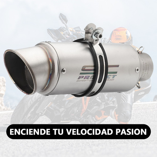 Tubo De Escape Universal Para Moto Sc Deportivo Silenciador Foto 5