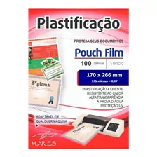 Pouch Film Plastificação 0,7 Meio Oficio 100 Lâminas - Mares