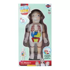 Brinquedo Kit Medico Boneco Corpo Humano 24cm Toyng 42580