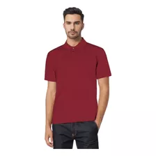 Remera Polo Manga Corta Hombre Bordeaux - Mundo Trabajo