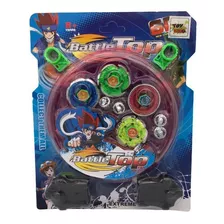 Conjunto 4 Beyblades + Lançadores + Acessórios Promoção