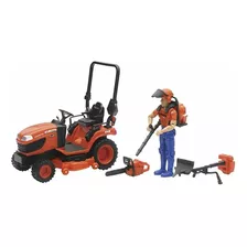 New Ray Ss- Kubota Bx - Tractor De Césped Con Figura Y Acc.