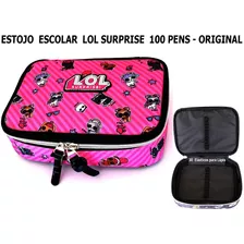 Estojo Escolar Lol Surprise 100 Pens - Original