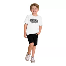 Conjunt Milon Infantil Juvenil Menino Camiseta Bermuda Verão