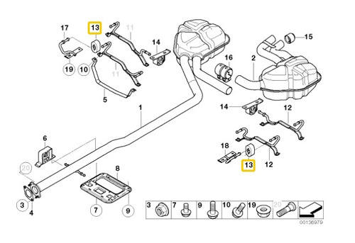 Soporte Oem Intermedio Escape Mini Cooper S R53 Y Jcw R53 Foto 2