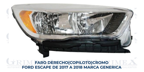 Faro Ford Escape 2017-17-2018-18 Cromo Der Foto 2