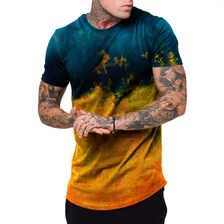 Camiseta Camisa Blusa Masculina Longline Fire Dubai Long