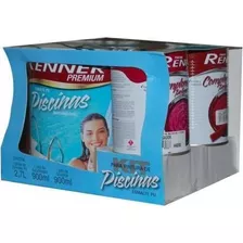 Tinta Especial Para Piscina Azul - Renner - Kit 3 Pcs