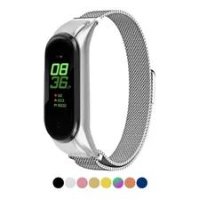 Pulseira Milanese Para Mi Band 3-4 Magnética Aço Inox Metal