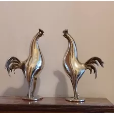 Estatuillas Gallos De Bronce