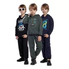 Kit 3 Conjunto Meninos Moletom Inverno Bebê Revenda 