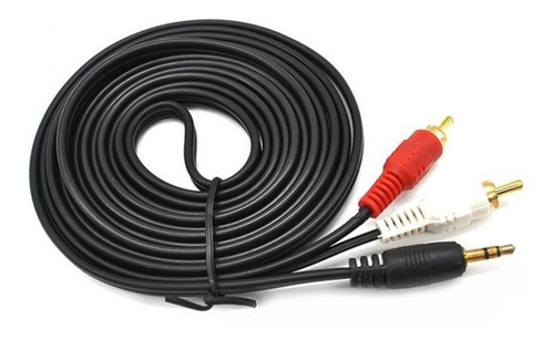 Cable De Audio Auxiliar Plug 3.5 A Rca Estereos 5 Metros