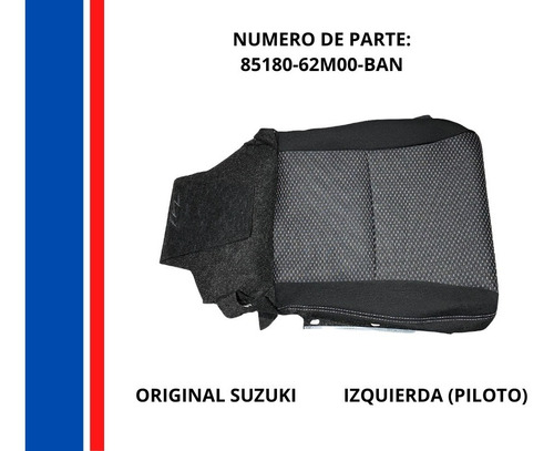 Funda Asiento Suzuki Scross 2014 2016 Derecha Original Foto 2