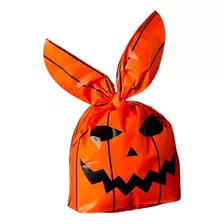 50x Bolsas De Regalo De Halloween Bolsa Naranja A 17cmx10cm