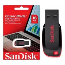 Pendrive Sandisk Cruzer Blade 16gb Usb 2.0 Sdcz50-016g-b35 