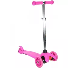 Patinete Infantil 3 Rodas C/ Led Rosa - Cks