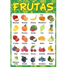 Poster Educativo Frutas A3+ Fotográfico