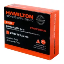 Grampa Engrapadora Pack De 2482 5,7 X 32 Mm Hamilton Grapa