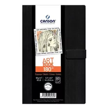 Libreta Canson Art Book 180° 96gr 14x21,6cm Color Negro