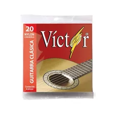 Paquete De 6 Juegos Cuerdas Víctor Guitarra Nylon Mod 20 +