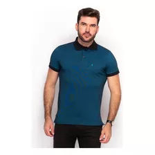 Camisa Polo Masculina Jacquard Algodão Casual Confortável