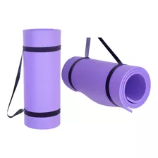 Colchonete Tapete Yoga Ginástica Pilates 1,80mx53cmx10mm Top Cor Violeta