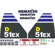 Decalque Faixa Adesiva Komatsu Trator Esteira D51ex D51 Ex 