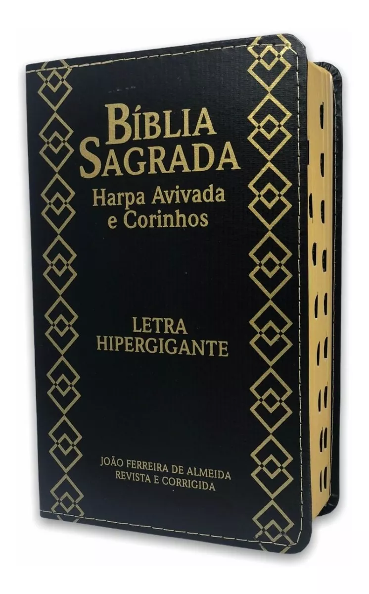 Bíblia Letra Gigante Hipergigante Luxo Com Harpa Promoção