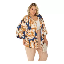 Cardigan Plus Size Estampado