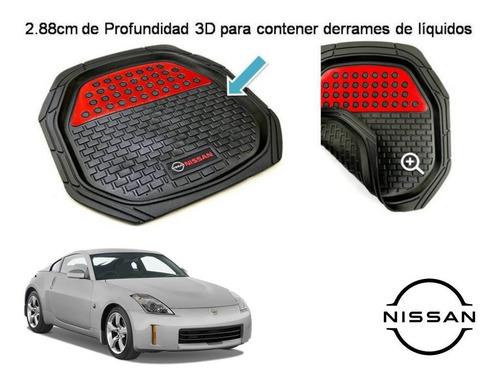 Tapetes 4pz Charola 3d Logo Nissan 350z 2003 A 2009 Foto 5