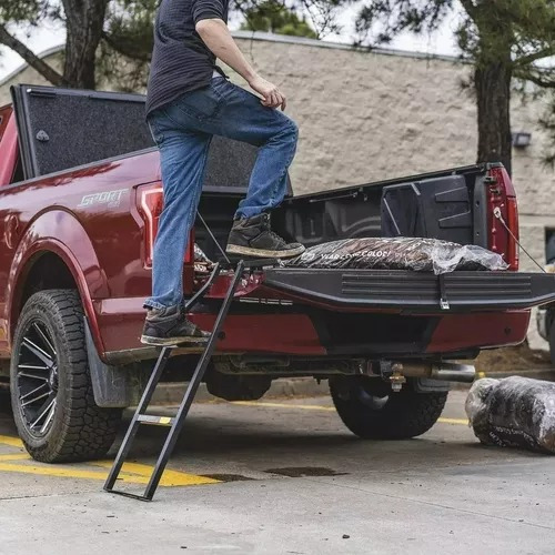 Escalera Plegable Pick Up Truck Caja Tapa Trasera Universal Foto 5