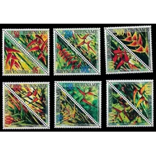 Flores Heliconia - Triangulares - Surinam 1999 - Serie Mint