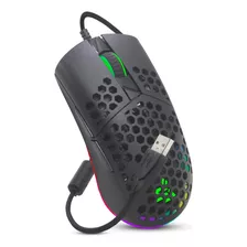 Mouse Gamer Para Jogos 12800 Dpi Led Rgb Ultraleve Colmeia