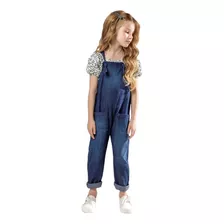 Conjunto Jardineira Infantil Jeans Colorittá