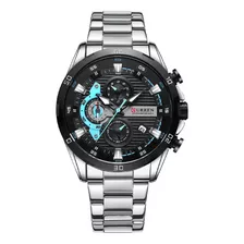 Reloj Curren Hombre Malla Metal Plateado Modelo 8402