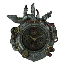 Veronese Design Magnum Opus Reloj De Pared Estilo Steampunk 