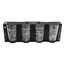 Set 4 Vasos Chile Collection Glasso Transparente