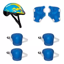 Kit Skate + Capacete Infantil Com Acessórios De Segurança