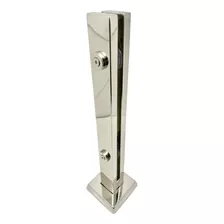 10 Coluna Torre Inox 30 Cm - 2 Furos Guarda Corpo Para Sacada Corrimão Escada