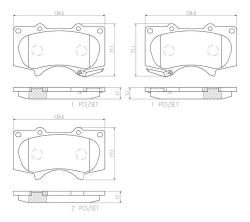 Set-4 Balatas Ceramica Delanteras Tacoma 4.0l V6 10/15 Foto 2