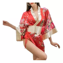 Camisón Retro De Mujer Kimono Japonés