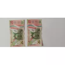  Nuevos De $ 20pesos Con Inicio De Serie Aa Y # Consecutivo