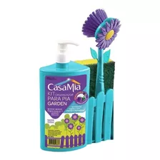 Kit C/ Porta Detergente 500ml E Suporte Esponja Casamia