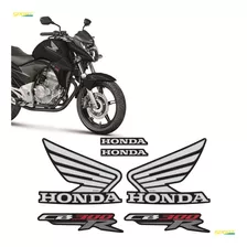 Kit Adesivos Honda Cb 300r 2013 Moto Preta Emblemas Asa