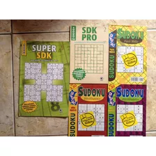 Kit 5 Passatempos Sudoku - Fácil Médio Difícil Diabólico