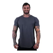 Kit 1 Camiseta Longline Lisa Cores Vivas Academia Lazer Slim